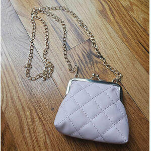 Adorable Retro Grannycore Baby Pink Kiss Lock Mini Crossbody Bag